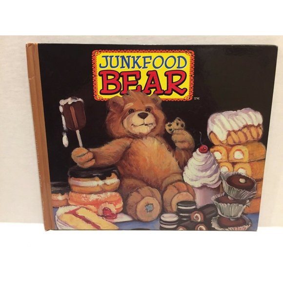 Junkfood Bear Hardcover Book Eat Right Exercise - Picture 1 of 10